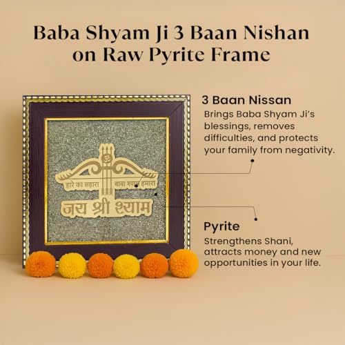Image of Astrotalk Haare ka Sahara on Raw Pyrite Frame | Vastu Item for Wealth & Protection | Wall Decor Items Living Room | Raw Pyrite Frame for Wall | Gift for Man & Woman | 19x19x1 cm | 1 Piece