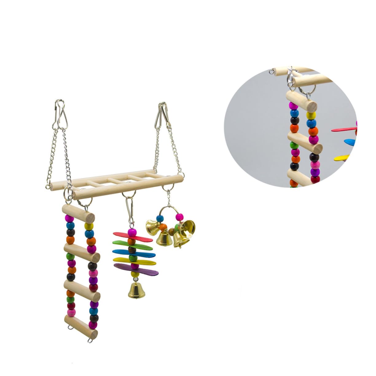 VANZACK 2stücke Pet Bird Ladder Spielzeugset Hängende Kletterleiter Schaukel Für Papageien Und Wellensittiche Sicheres Spielzeug Für Vogelkäfige Teiliges Set Für Stundenlangen