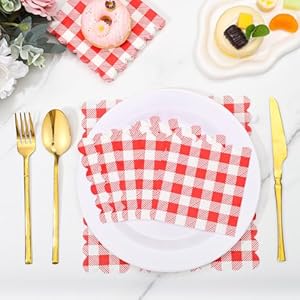 120pcsredginghamnapkinsdisposableredandwhitecheckerednapkinsscallopedredbuffalonapkinspaperplaidnapkinsforsummerpicnicbarbecuebabybridalshower5x5inches Urban Country Home Decor 120 pcs red gingham napkins disposable red and white checkered napkins scalloped red buffalo napkins paper plaid napkins for summer picnic barbecue baby bridal shower5 x 5 inches urban country home decor