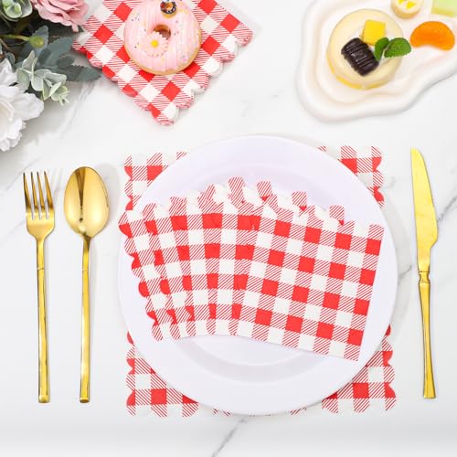 120pcsredginghamnapkinsdisposableredandwhitecheckerednapkinsscallopedredbuffalonapkinspaperplaidnapkinsforsummerpicnicbarbecuebabybridalshower5x5inches Urban Country Home Decor 120 pcs red gingham napkins disposable red and white checkered napkins scalloped red buffalo napkins paper plaid napkins for summer picnic barbecue baby bridal shower5 x 5 inches urban country home decor