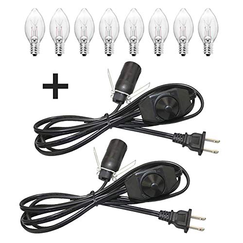 OHLGT 2 Packs Himalayan Salt Lamp Cord Replacement with Dimmer Switch and 8
