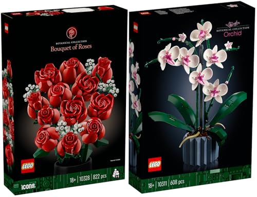 Lego Flower Set: 10328 Rose Bouquet & 10311 Orchid