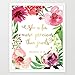 Eleville 8X10 She is far more precious than jewels Real Gold Foil and Floral Watercolor Art Print (Unframed) Bible Quote Kids Wall Art Nursery Decor Inspirational Print Wedding Gift Quote Print WG024