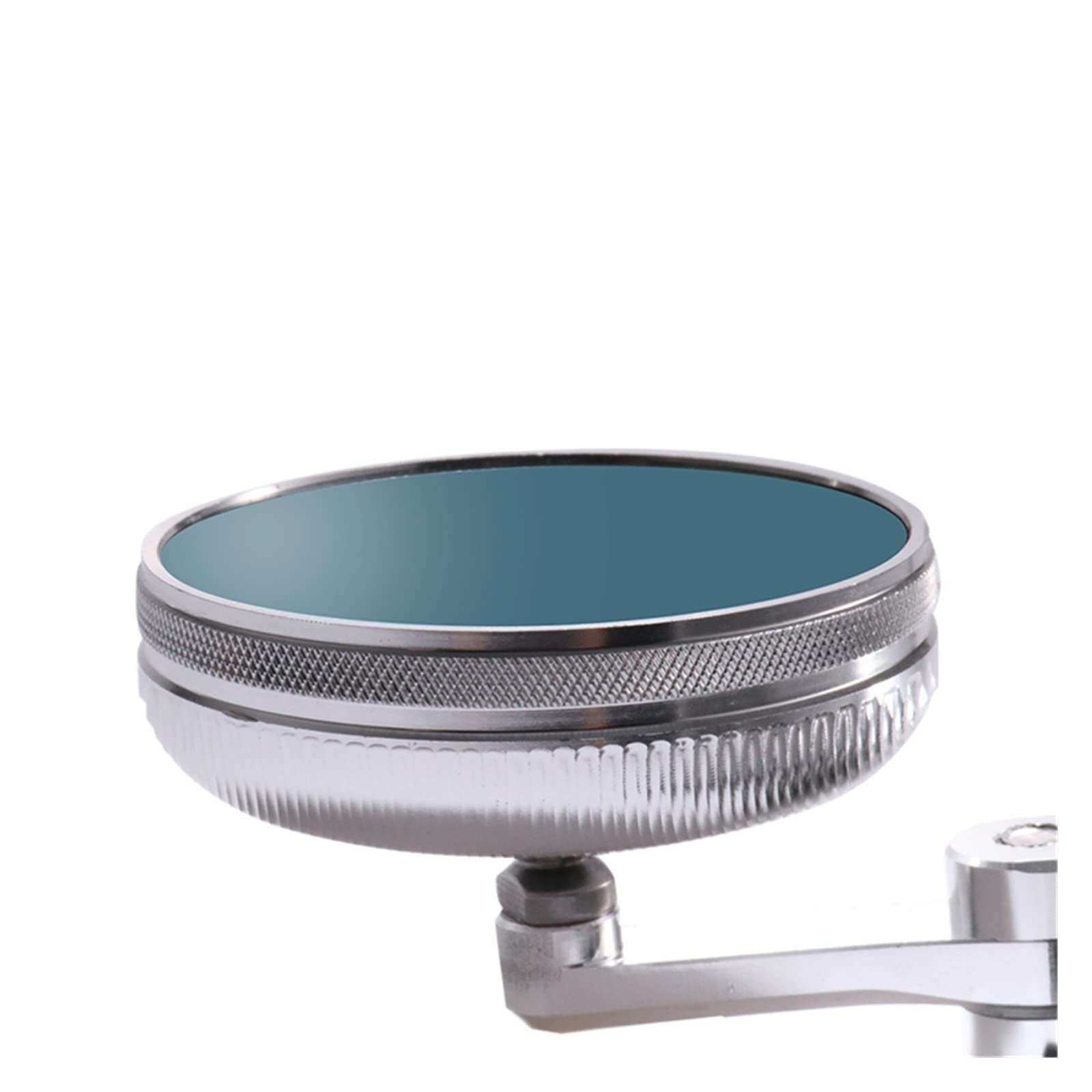 Moto Specchietto Retrovisore Specchietto Retrovisore Moto Vetro Blu Antiriflesso Specchi in Alluminio CNC Fit 13-14/17-18mm Manubrio per Cafe Racer per Specchietti Moto(Argento)