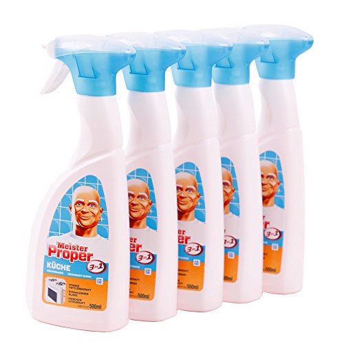 5x Meister Proper Küchenspray 500ml Küchen Reiniger Spray Fettlöser Fettreiniger