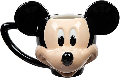 Taza de cerámica esculpida con cabeza de Mickey de Disney