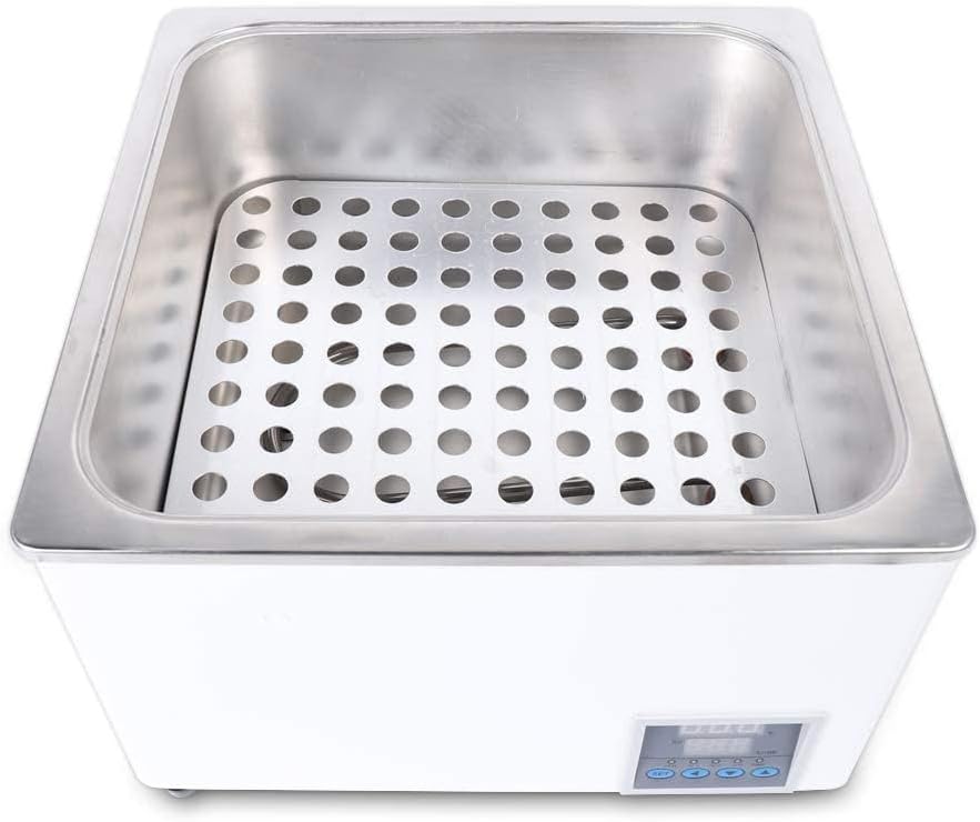 4 Pot Digital Water Bath, Digital Thermostatic Water, 800W Stainless Steel Four Hole Thermostatic Heater Laboratory Lab Hot Bath, Easy to Clean, Led Display U-Shaped Conductive Tube for Lab Experime