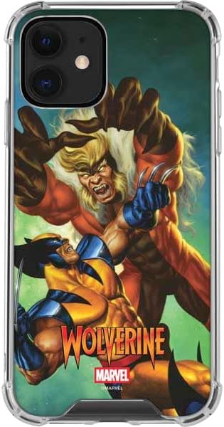 Skinit Clear Phone Case Compatible with iPhone 12 - Officially Licensed Marvel X-Men Wolverine Design