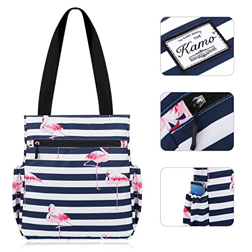 Image of KAMO Floral Tote Bag - Waterproof Lightweight Handbags Travel Shoulder Bag for Hiking Yoga Gym Swimming Travel Beach
