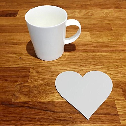 Heart Shaped Coaster Set by Super Cool Creations, Light Grey - Set of 6