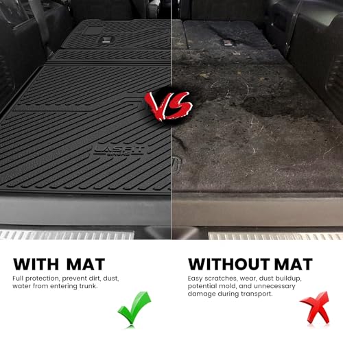 Image of LASFIT Trunk Mat for Chevy Suburban /GMC Yukon XL /Escalade ESV 2015-2020 | Only Yukon XL, Not Fit Yukon /Only Escalade ESV, Not Fit Escalade; Edge to Edge Coverage, Easy to Wash