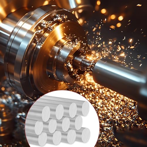 Image of 3PCS 1 Inch Solid Round Aluminum Rod, 6061 Aluminum Round Bar, 13 inch Long Aluminum Round Stock for Industrial, DIY Craft, New Lathe Bar