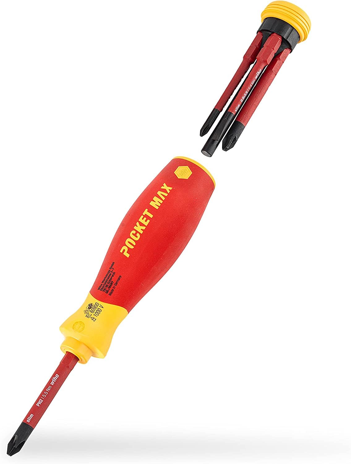 Wiha Vde Pocket Max Ph/Pz/Sl 4 piezas, rojo