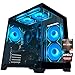 YAWYORE Gaming PC Desktop Computer AMD Ryzen 5 5600GT,16GB DDR4 3200MHz,1TB M.2 NVMe PCle4.0 Gen4,550W 80PLUS PSU,WiFi,Game Design Office Console,Sea View Room, Towers Prebuilt PC (Black)