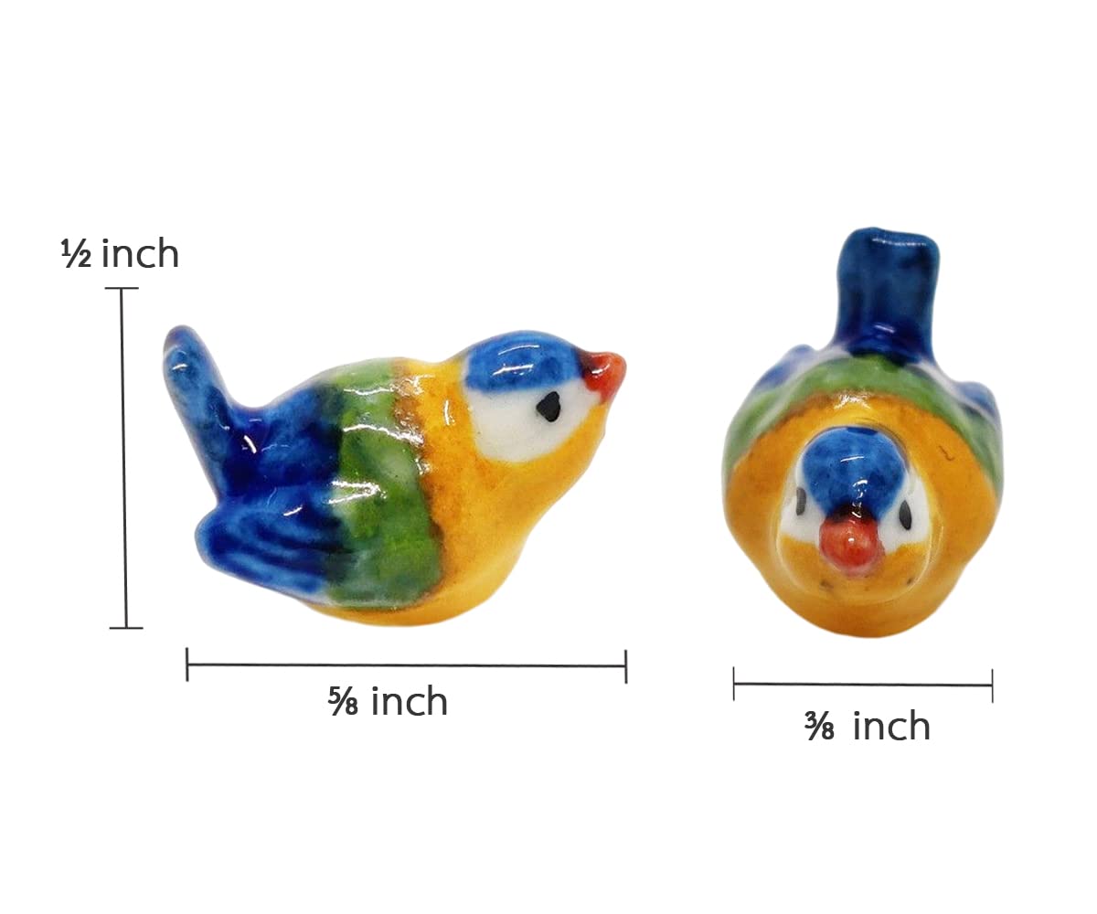 Domek dla lalek miniatury ceramiczne dziecko niebieski ptak FIGURKA zwierzęta wystrój autorstwa ChangThai Design
