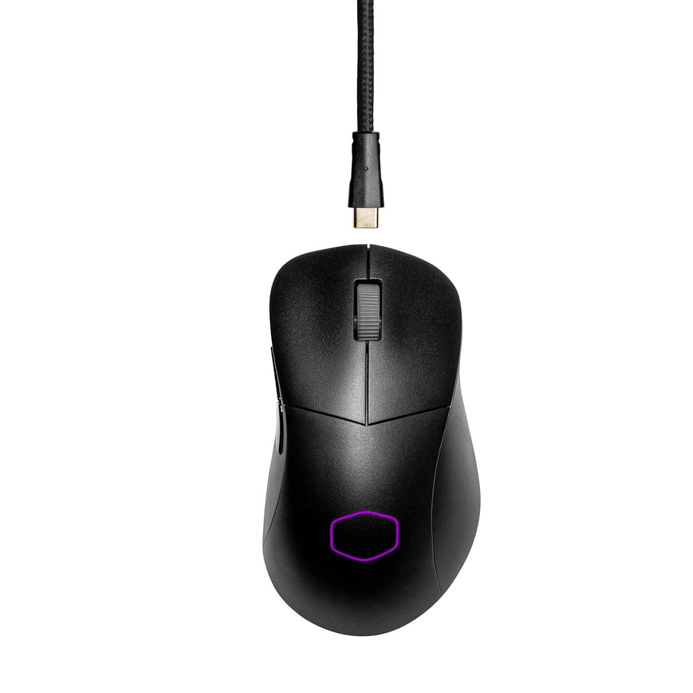 Cooler Master MM731 RGB-LED Ratón Ultraligero para Gaming Inalámbrico Híbrido 59g - Sensor Óptico 19K dpi PAW3370, Switches Ópticos 70M Clics, MasterPlus+ (38K dpi, Solo PC), Ergonómico - Negro Mate