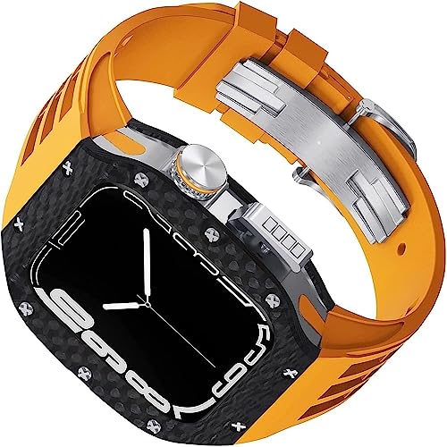 Kit de boîtier de montre en fibre de carbone luxe pour Apple Watch