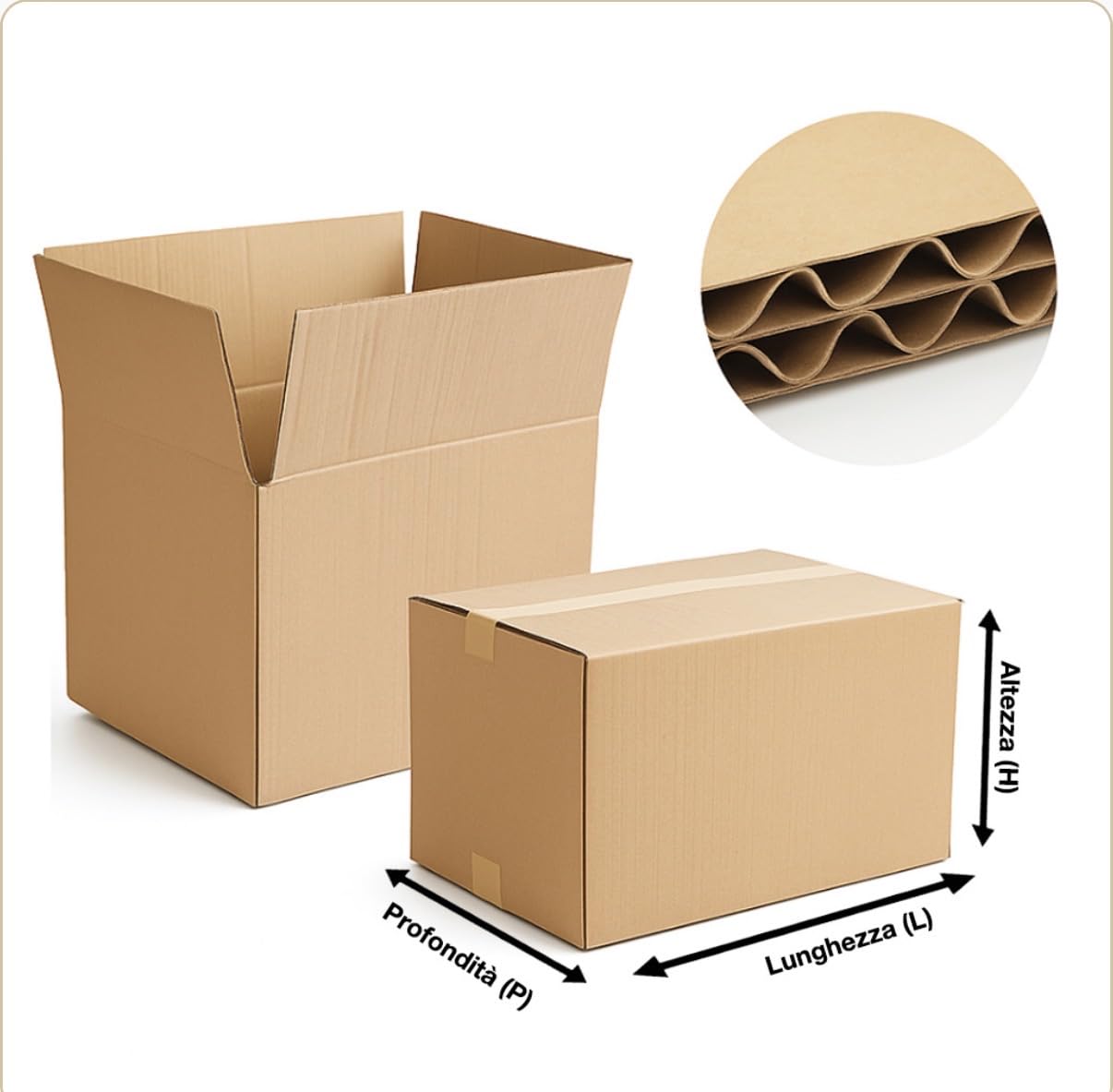 60x30x30 cm (10 pz) - Scatoloni per Trasloco- Scatole Resistenti In Cartone per Spedizione e Trasloco- Avana - Resistenti, Ecologiche, Mottola Packaging