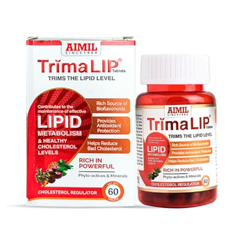 Image of AIMIL TrimaLIP Cholesterol Lowering Tablets, 60 Tablets per Pack, For Healthy Cholesterol Levels