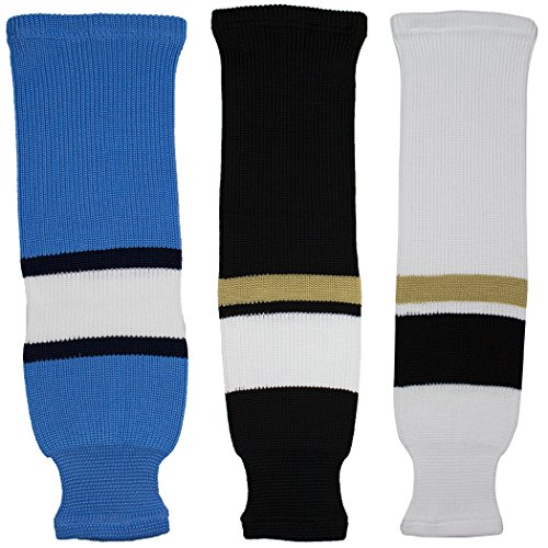 TronX Pittsburgh Knit Hockey Socks (20 Inch - White)