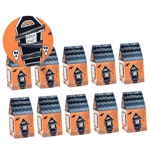 HIAKDOFT 50 Piezas Cajas de Dulces Halloween Cajas de Papel Duraderas para Galletas y Regalos Diseño Clásico Festivo para Fiestas y Almacenaje Creativo