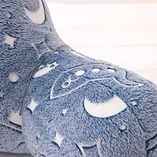 Meeting Story Glow In The Dark Rocket Moon Meteor Space Luminous Reading Pillows Glow In The Dark With Arms Back Pillow For Bed, Bed Rest Pillow For Adults Teens, Kids, (Light-Blue) #TOP6