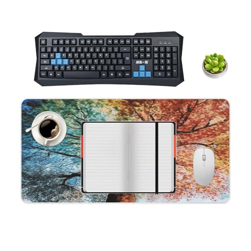 Colorful Tree Desk Mat Mouse Pad Grande Antideslizante miniatura 4
