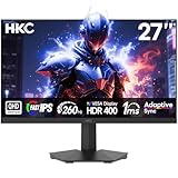 HKC G27H4D 27Zoll QHD 2560x1440 Gaming Monitor,Fast IPS-Panel mit 275Hz(OC),1 ms Reaktionszeit,HDR400,95% DCI-P3,Adaptive Sync,Eye Care,HDMI 2.0 & DP 1.4,VESA-Halterung (100 x 100 mm)