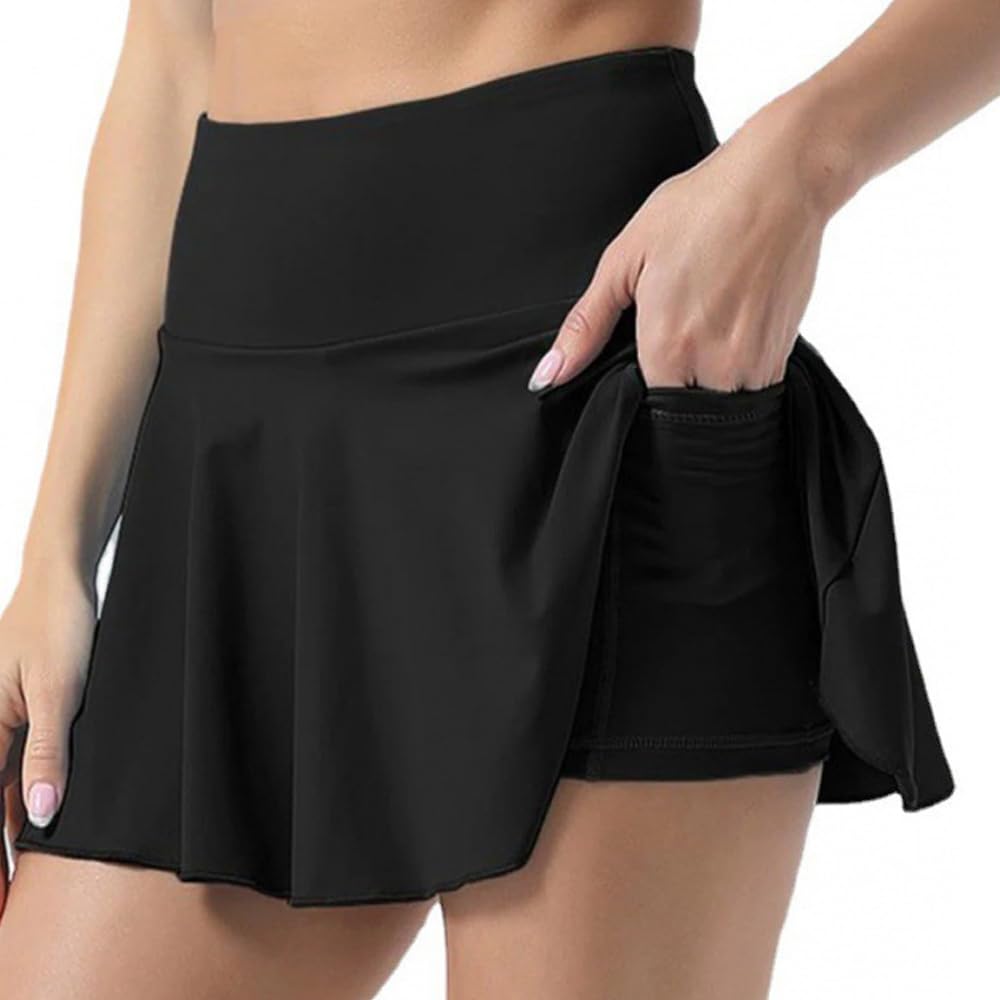 Mujer Falda Pantalón Deporte Faldas Corta Padel Deportivas Tenis Golf Plisada Cintura Alta con Bolsillos con Pantalón Corto