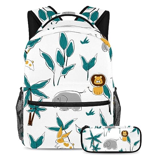 Sac à dos scolaire animaux de la forêt pour transporter les livres des étudiants en voyage
