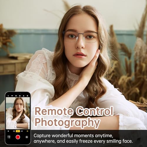 image for GenXenon Bluetooth Audio Smart Glasses, Blue Light Glasses for Women M