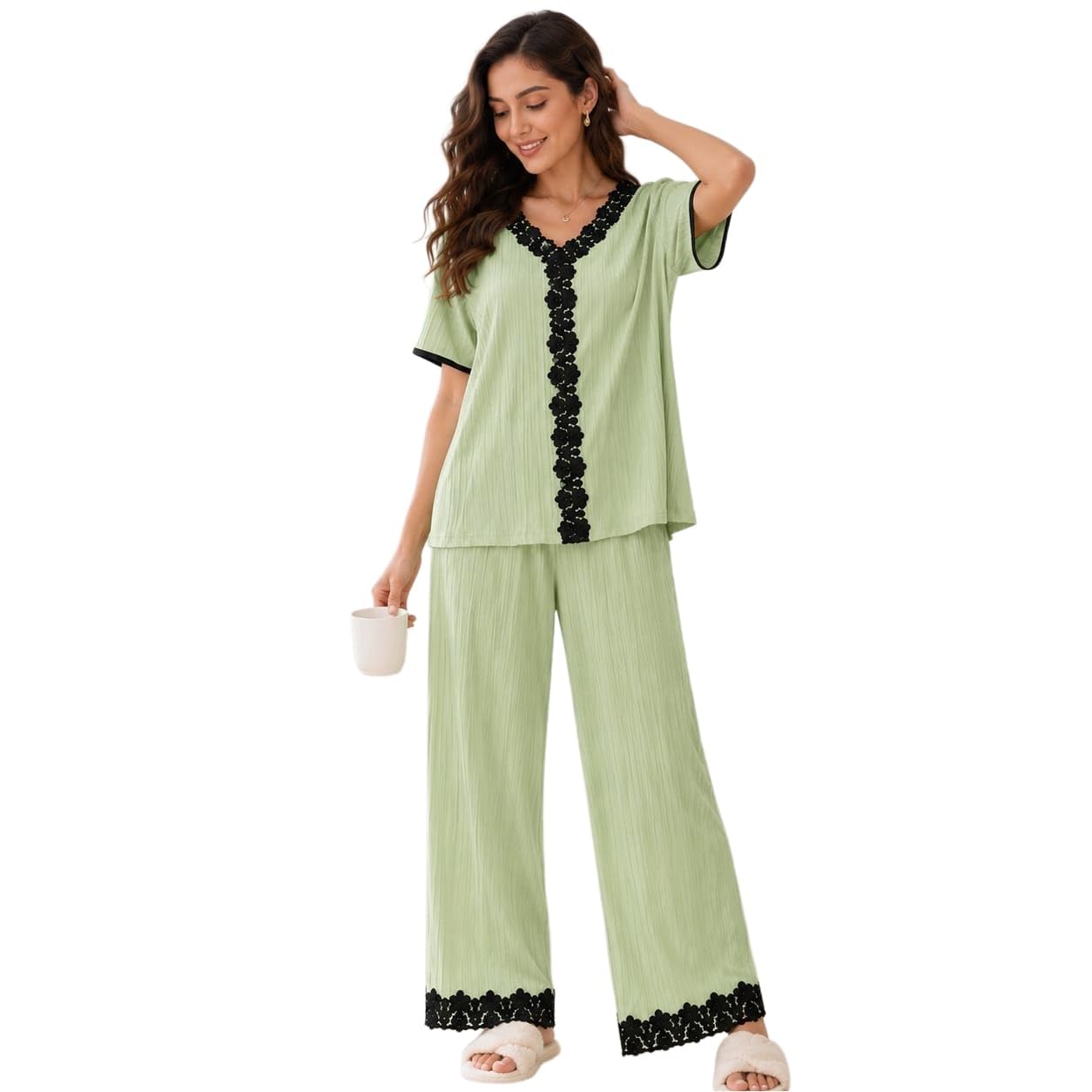 Women's 2-Piece Top and Wide Leg Pants Set-image-21
