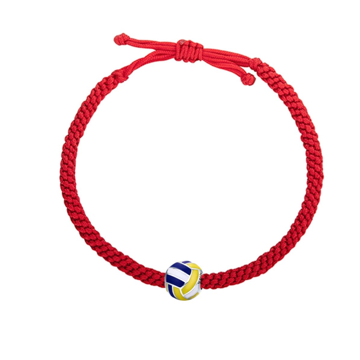Silber Volleyball form DIY perlen Kreative Lose Perlen zum Selbermachen von Armbändern und Schlüsselanhängern in Weiß Gelb und Blau