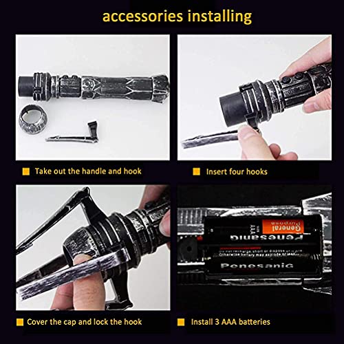 Syrisora Conjunto de sabre de luz, brinquedo de sabre de luz retrátil LED de dois gumes com efeitos