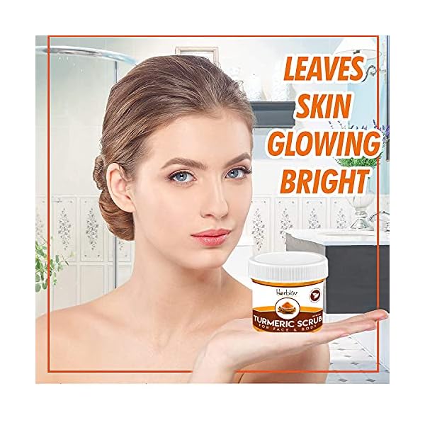 Herblov-Cleansing-Turmeric-Face-Scrub-Skin-Brightening-Facial-Mask-with-Turmeric-Natural-Turmeric-Face-Mask-Acne-Treatment-Detox-Clay-Face-Mask--Exfoliating-Boosts-Circulation-Removes-Toxins Herblov Cleansing Turmeric Face Scrub - Skin Brightening Facial Mask with Turmeric - Natural Turmeric Face Mask Acne…
