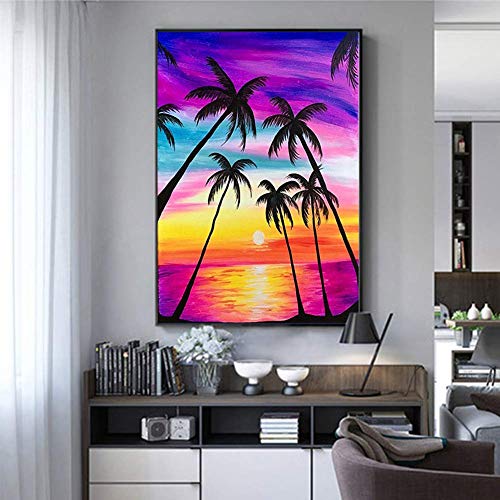 Image of HASTHIP DIY 5D Diamond Painting Kit,Crystal Rhinestone Diamond Embroidery Paintings Art Kit or Home Wall Decor Rainbow Tree,30 * 40CM (Multi-Color 1)