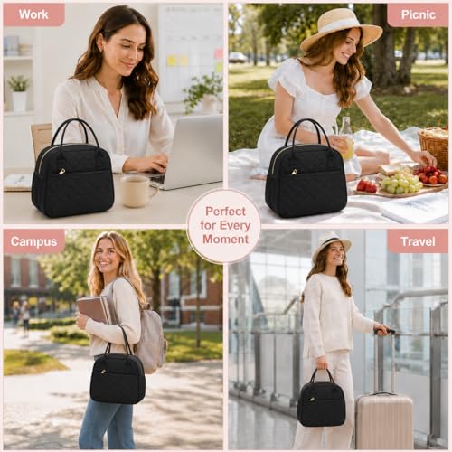 CAMTOP Quilted Insulated Lunch Tote