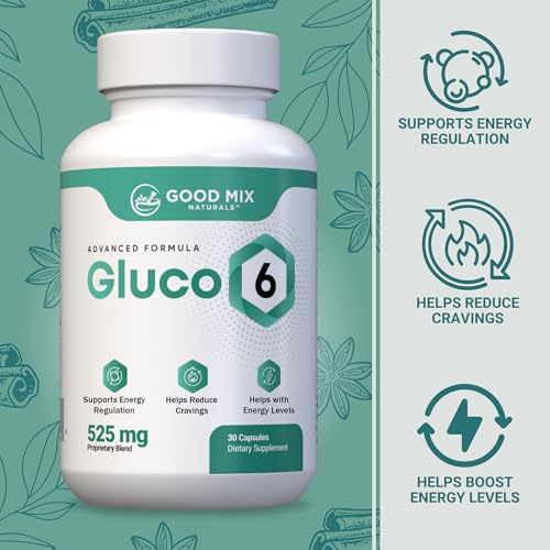 Image of Gluco6 Herbal-Based Solution Supplement | 525mg 30 Powder Capsules - Plant Ingredients - Non GMO - Made in USA (30 Count (Pack of 3)