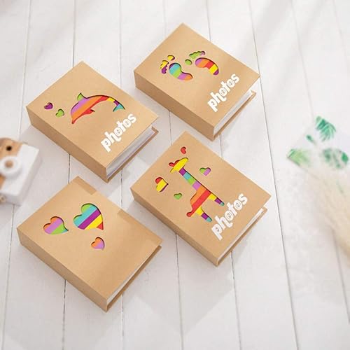 Miniatura 4 de IMIKEYA Álbum de recortes de boda, 2 unidades, lindo álbum de fotos de dibujos animados arco iris, álbum de fotos simple para decoración del hogar