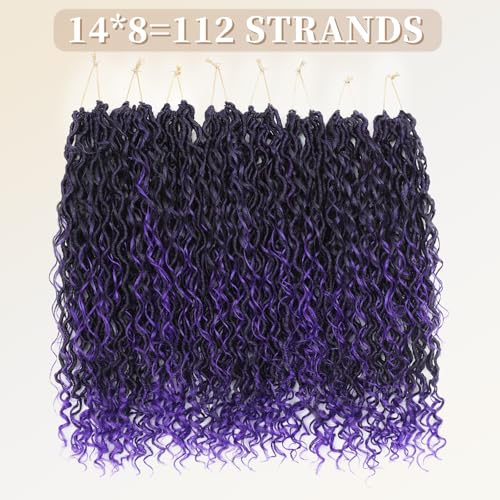 Image of Goddess Faux Locs Crochet Hair for Black Women, Long Boho Style Locs Braids