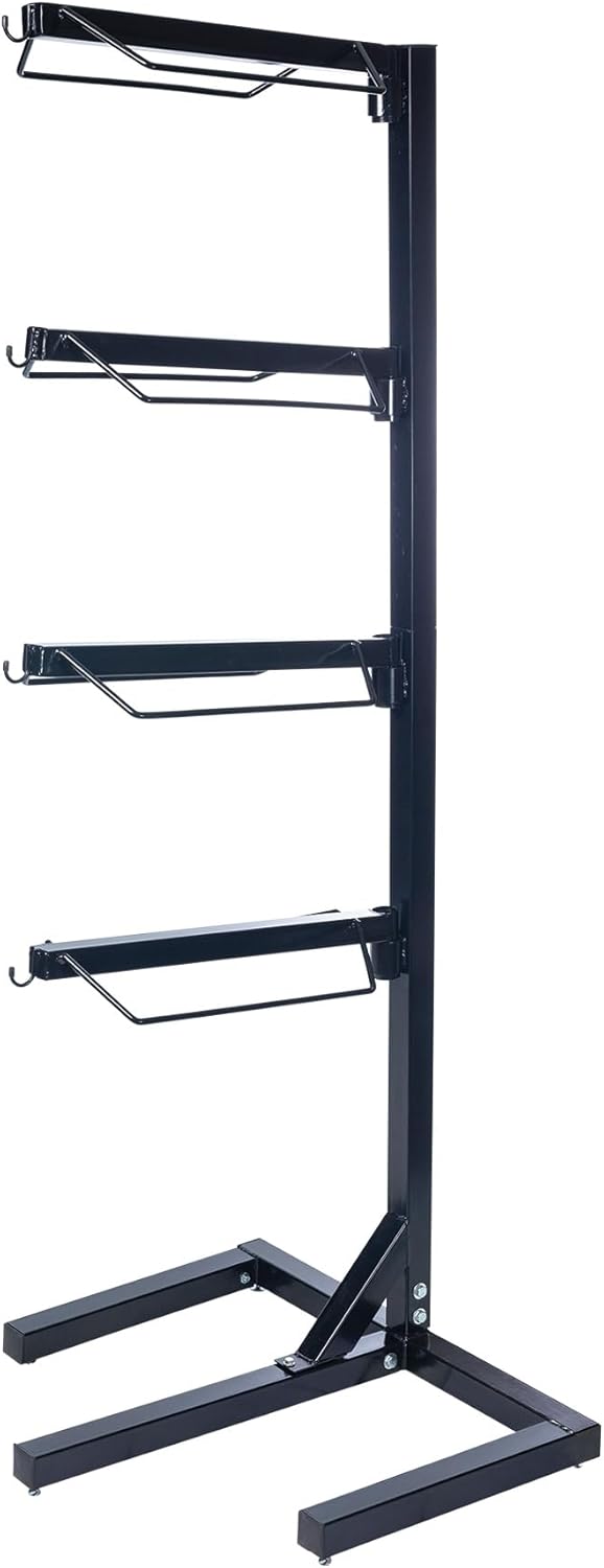 EASY-UP Swivel Saddle Rack with Tack Hooks | Ideal for Horse Tack Rooms | Swivels for Easy Access | Fits Both English & Western Saddles | Size 4 Tier