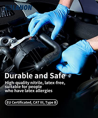 Lanon Food Safe Disposable Nitrile Gloves, Latex Free, Power Free, Textured Fingertips, Cooking, Cleaning, Blue, Xl #TOP2