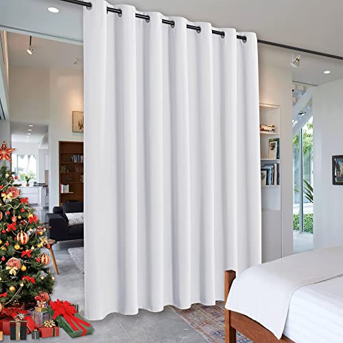 Image of RYB HOME Extra Long Curtains Light Block Soundproof Privacy Blinds for Home Theater Office Backdrop Dining Living Room Patio Door Large Window Ceiling to Floor Drapes, W 8.3 x T 11 ft, Greyish White