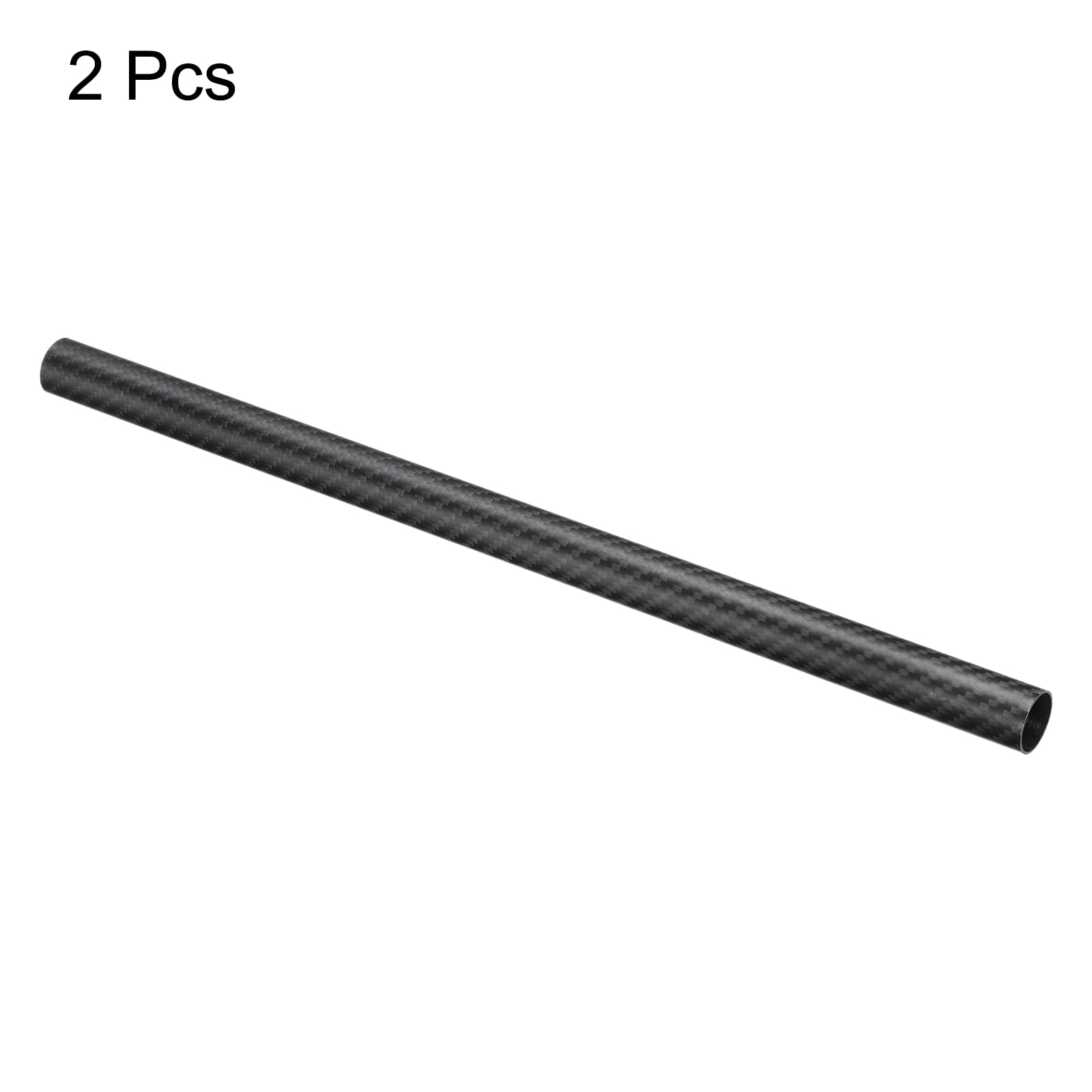 QUARKZMAN 2Pcs Tubes en Fibre de Carbone 20 x 22 x 400mm Surface Mate Tige Enroulée en Carbone 3K pour avion RC Quadcopter Multicoptère