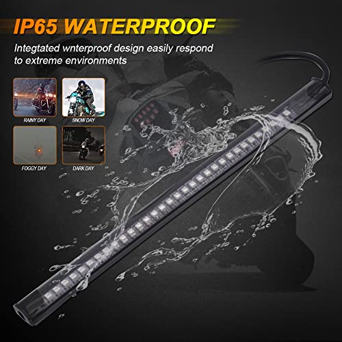 KATUR Motorrad Lichtstreifen Schwanz Bremse Stop Blinker 32-3528 LED 8\ Nummernschild Flexible LED Licht