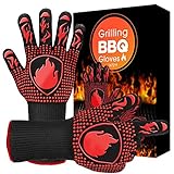weeee BBQ Gloves, Heat Resistant Oven Mitts Grilling Gloves - 1472℉ Extreme Heat Resistant, Oven...