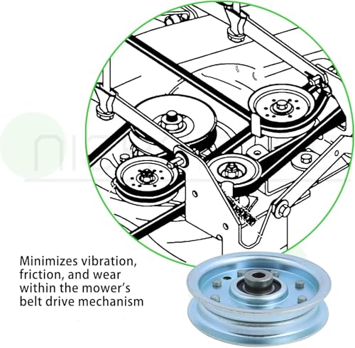 756-05034A Idler Pulley GY22082 GY20629 GY20110 Fit for John Dee re Riding Mower D130 D140 D170 L110 L120 L130 LA145 Z225 Tractor by Generic - Image 6