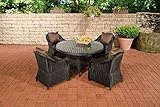 Il set di mobili da giardino è realizzato di spessore 5 mm rotondo Rattan fibre che garantiscono un look naturale e di alta qualità.