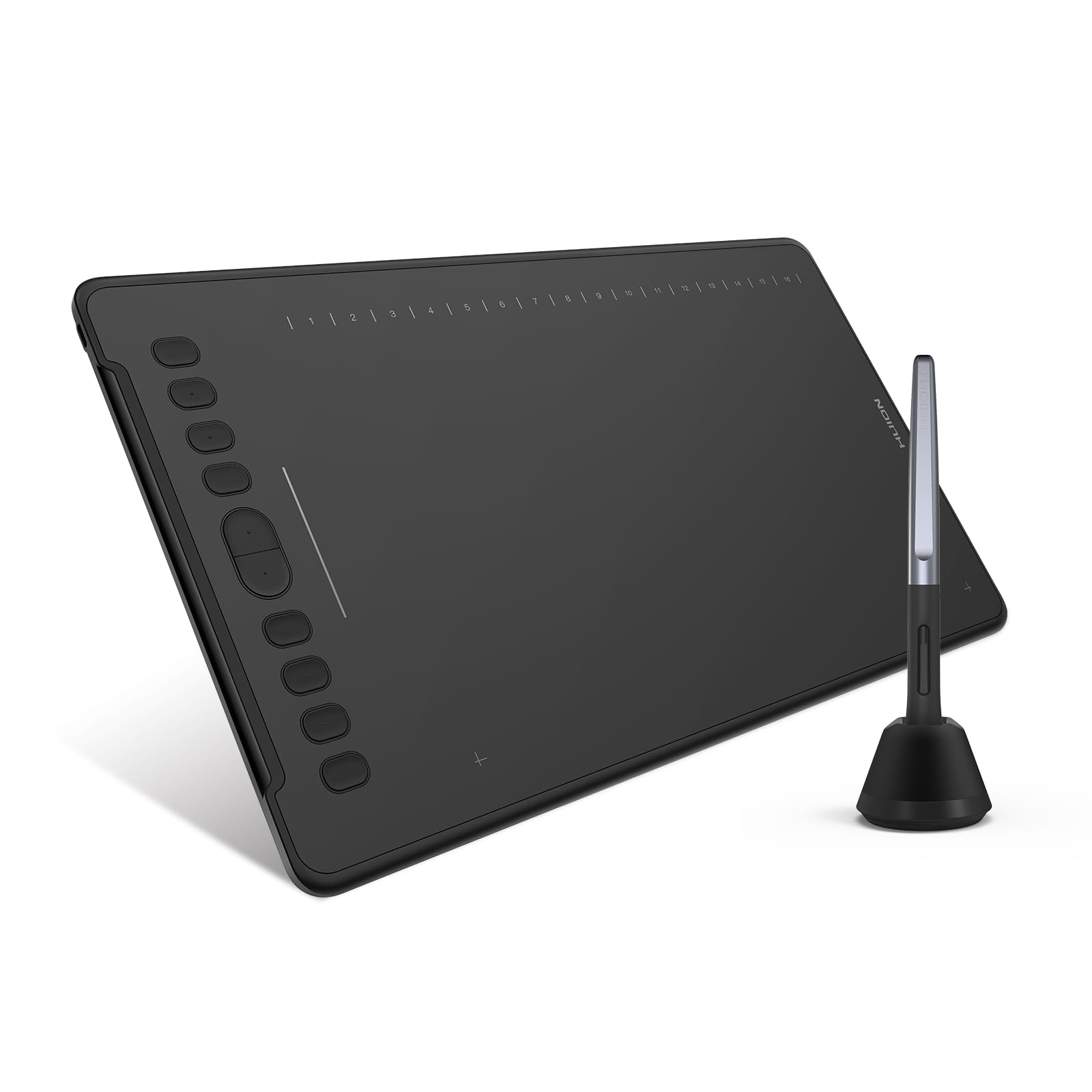 HUION Inspiroy H1161 Grafiktablett, 11x6 Zoll Zeichentablett mit 10 Benutzerdefinierten Express-Tasten und 1 Touch-Strip, Stifttablett für Online-Fernarbeit, OSU Pen Tablet für Windows Mac Chromebook