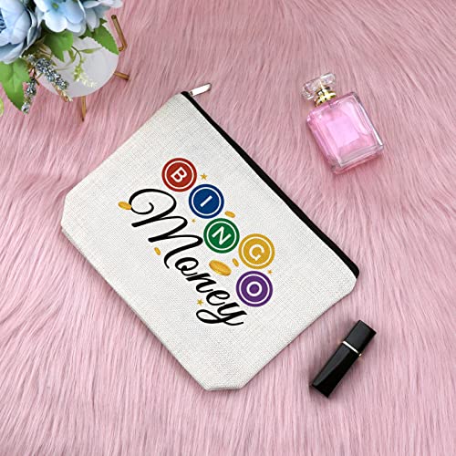 Sfodiary Bingo Game Lover Gift Makeup Bag Casino Lovers Gift for Women Bingo Player Cosmetic Bag Casino Gambling Christmas Birthday Present Travel Cosmetic Pouch3